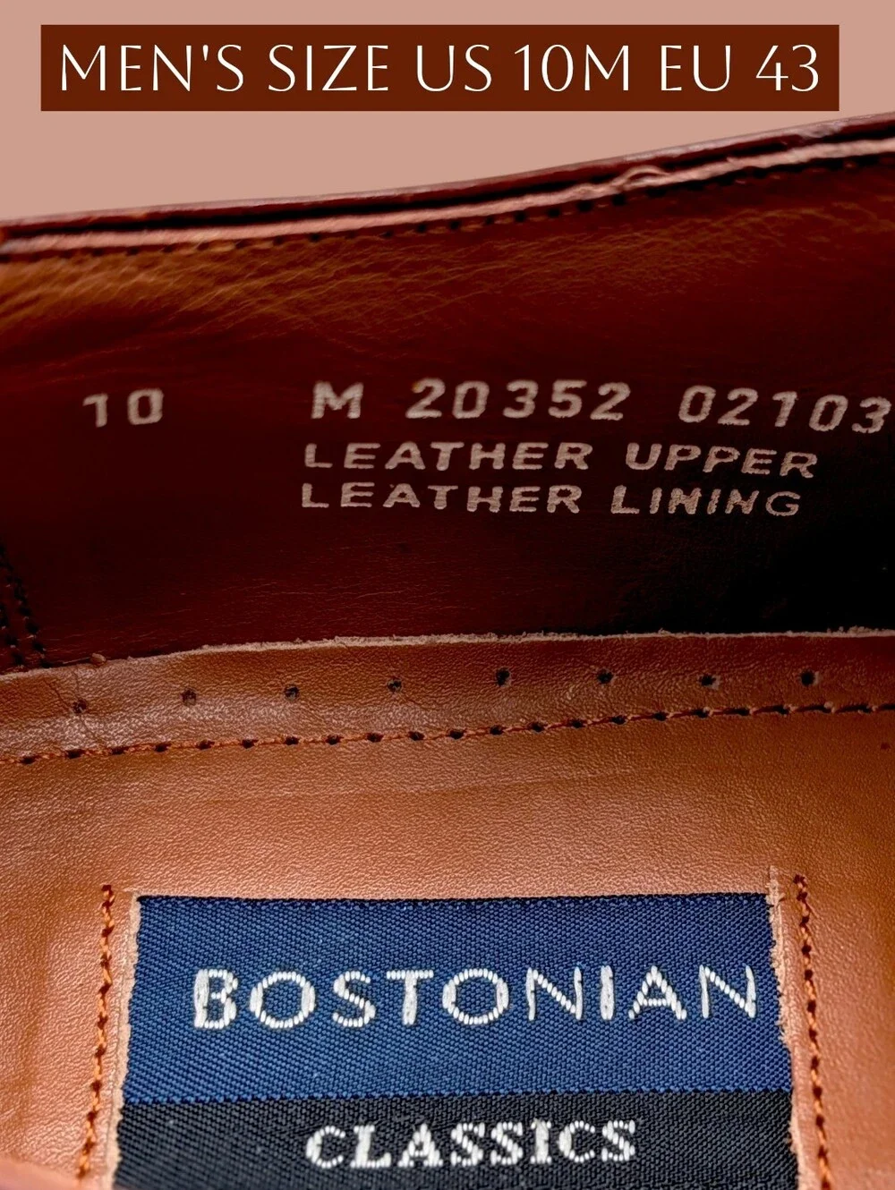 Bostonian Sz 10 Classics First Flex Cap Toe Oxford Burgundy Leather